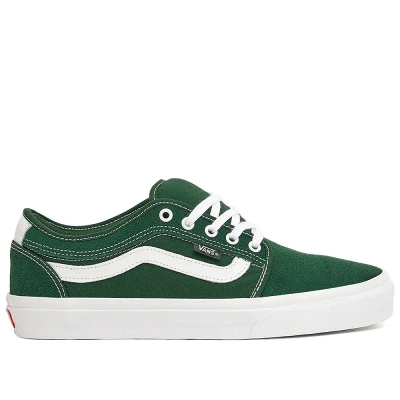 Vans Chukka Low Sidestripe - Dark Green/White sold by Source Skate Co.