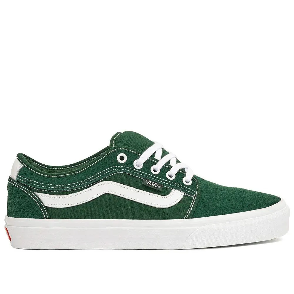 Vans Chukka Low Sidestripe - Dark Green/White sold by Source Skate Co.