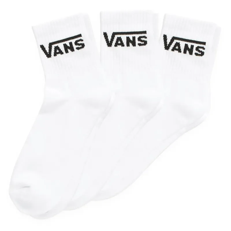 Vans Classic Half Crew Socks 3-Pack - White sold by Source Skate Co.