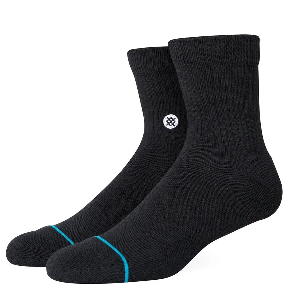 Stance Icon Quarter Socks - Black sold by Source Skate Co.