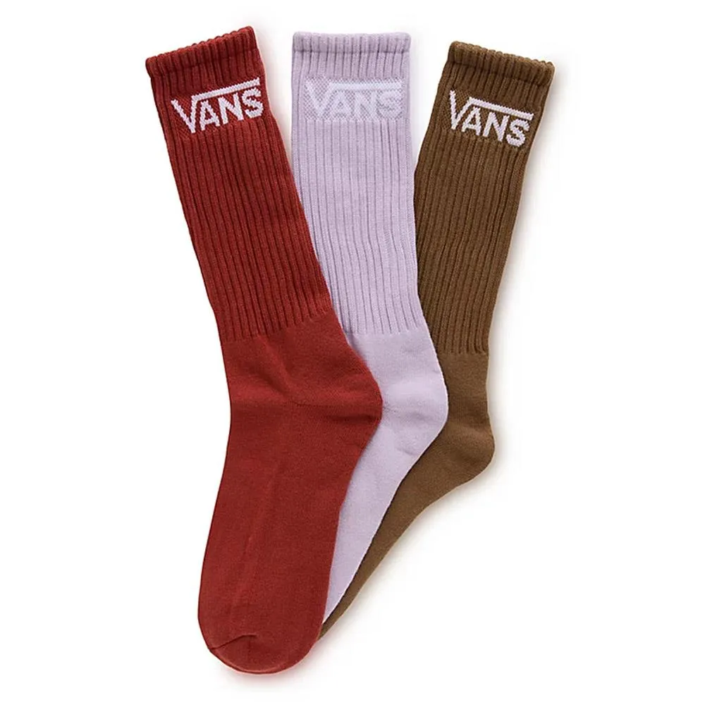 Vans Classic Crew Socks 3 Pack - Burnt Henna sold by Source Skate Co.