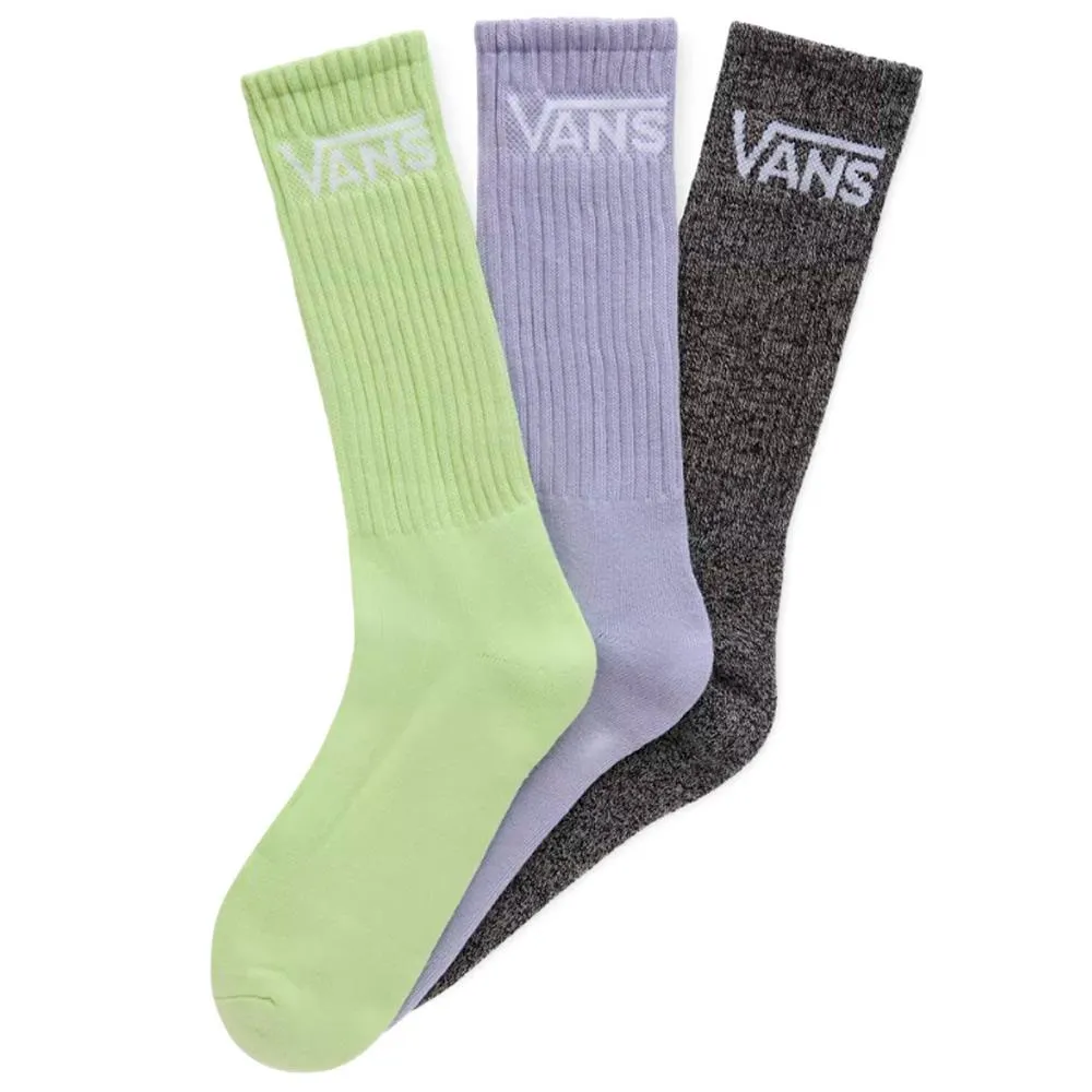 Vans Classic Crew Socks 3-Pack - Shadow Lime sold by Source Skate Co.