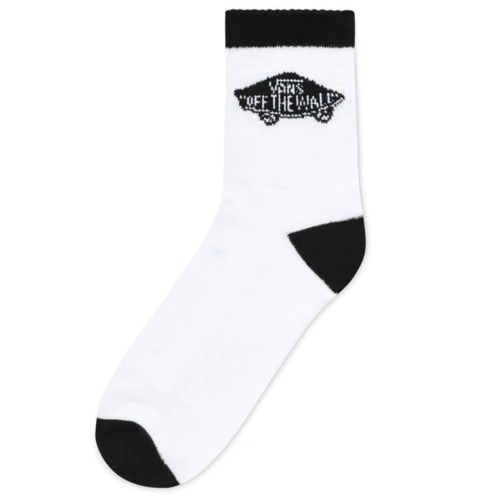 Vans Half Crew Socks - White/Black sold by Source Skate Co.