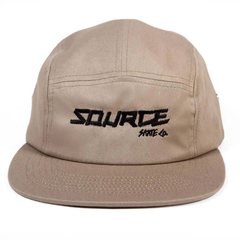 Source Skate Co. Five Panel Cap - Khaki sold by Source Skate Co. product image thumbnail 2