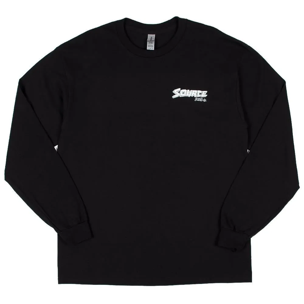 Source Skate Co. 'Greetings from Hastings' L/S T-Shirt - Black sold by Source Skate Co. product image thumbnail 2