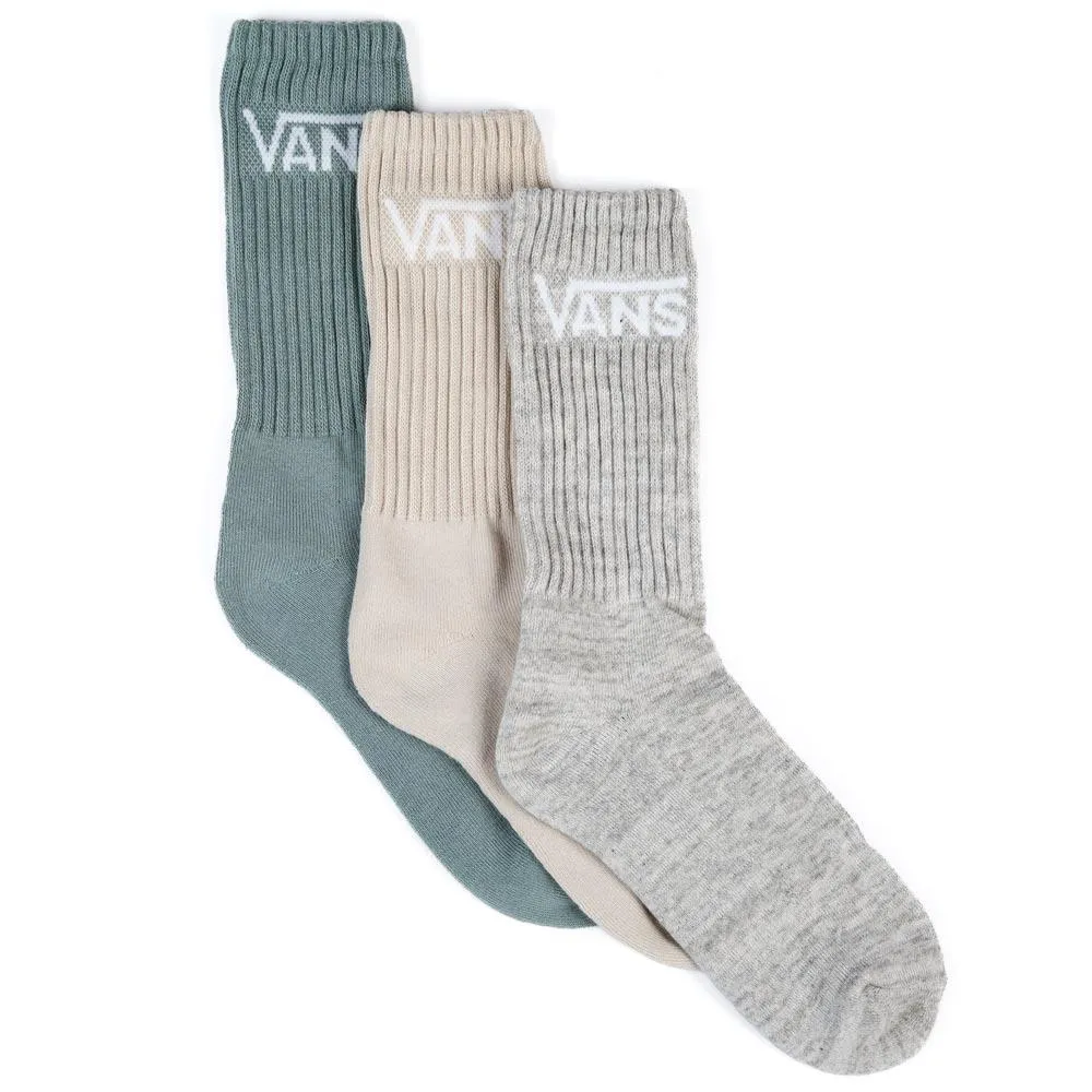 Vans Classic Crew Socks 3 Pack - Green/White sold by Source Skate Co.