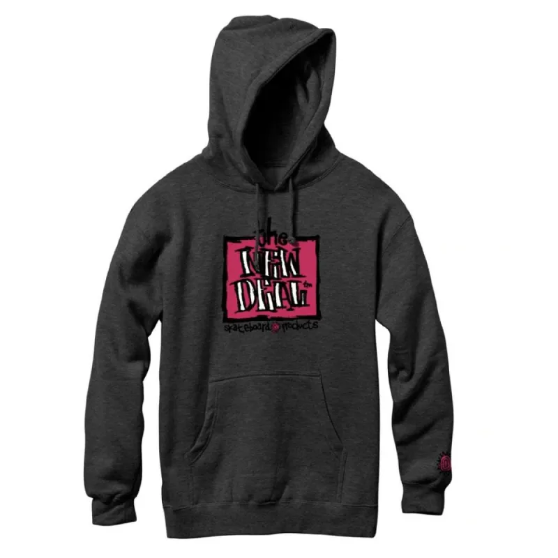 New Deal Original Napkin Logo Hoodie - Charcoal Heather sold by Source Skate Co.