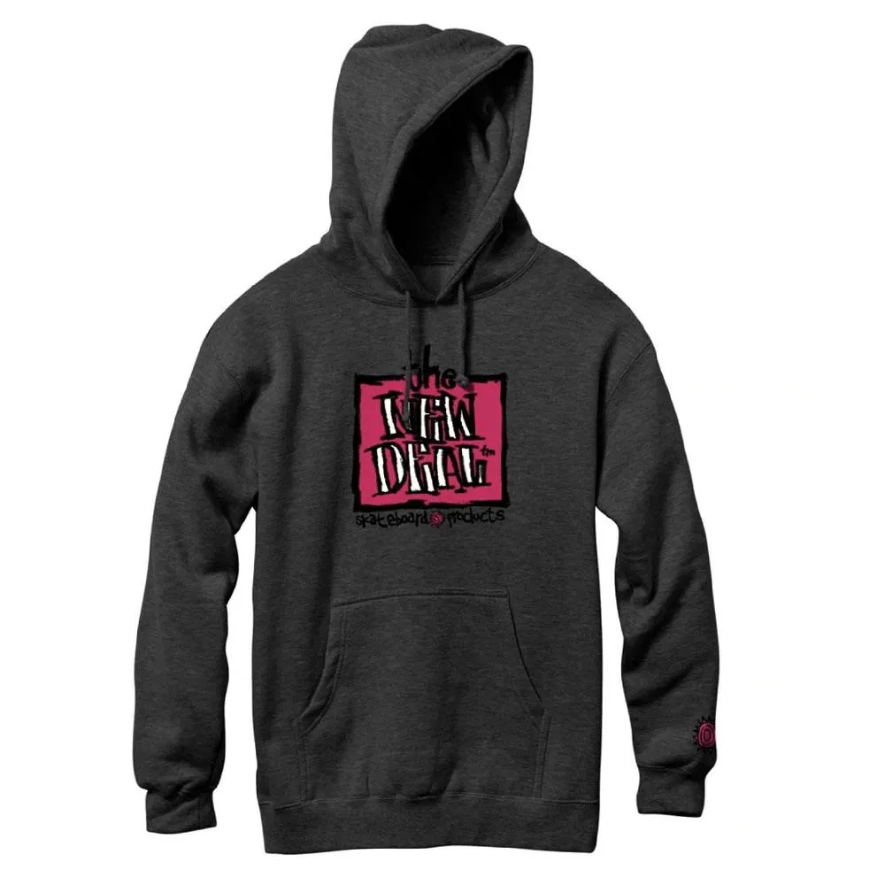 New Deal Original Napkin Logo Hoodie - Charcoal Heather sold by Source Skate Co.