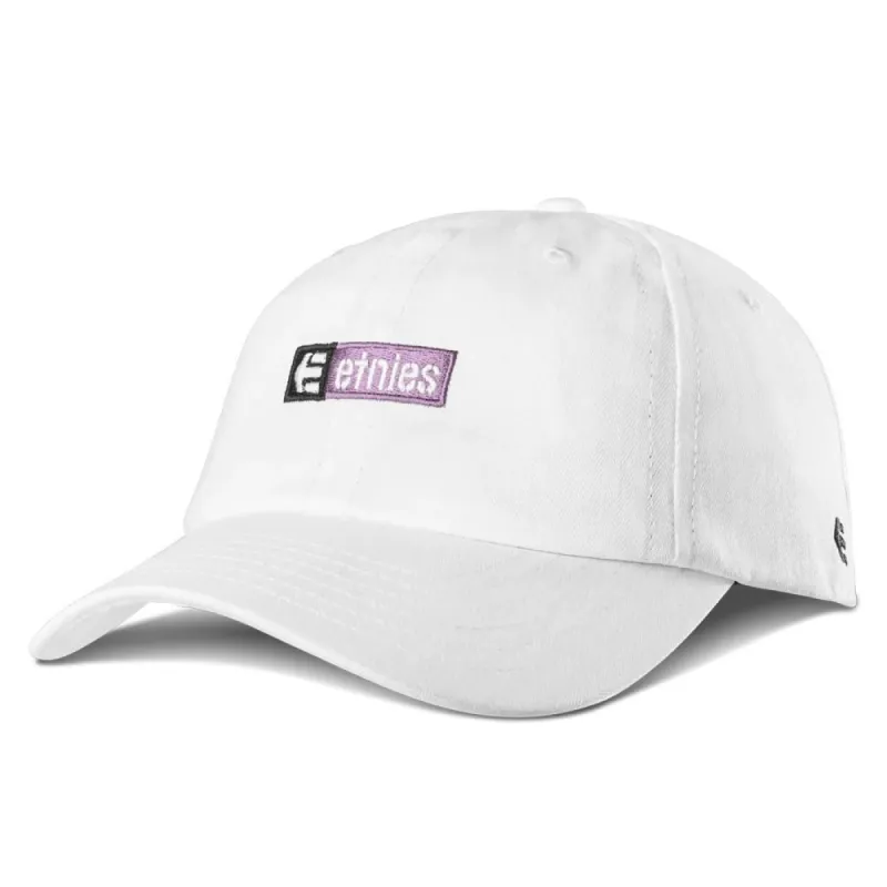 Etnies New Box Strapback Cap - White/Black sold by Source Skate Co.