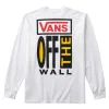 Vans AVE Long Sleeve T-shirt - White sold by Source Skate Co.