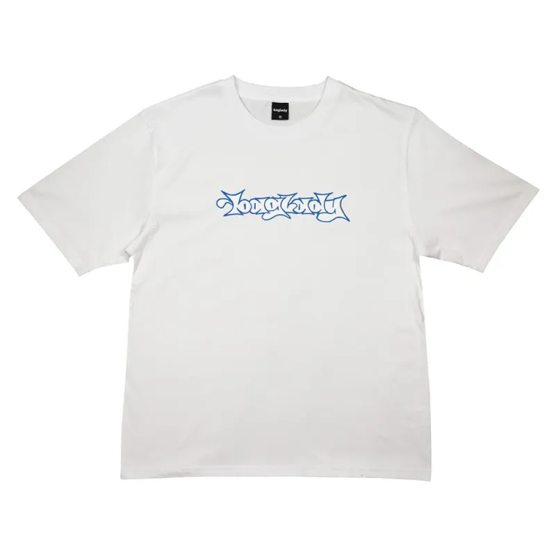 Baglady Bootleg Throw Up Logo T-shirt - White sold by Source Skate Co.