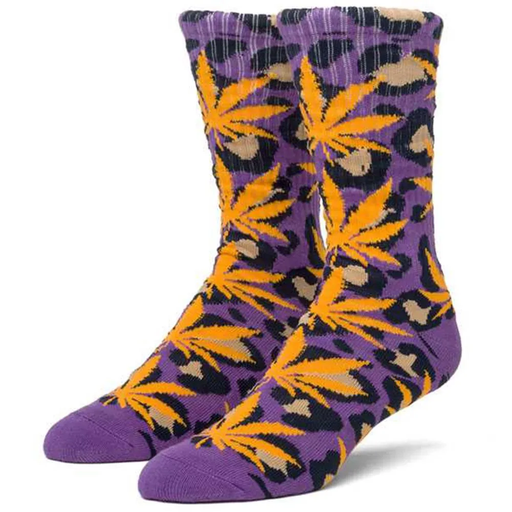 Huf Wildlife Plantlife Sock - Eggplant sold by Source Skate Co.