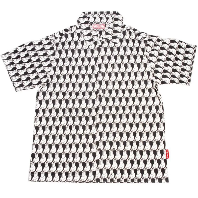 Lovenskate Let Others Open Your Mind Button-Up Shirt - Black/White sold by Source Skate Co.