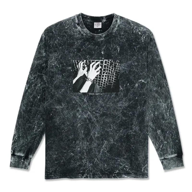 Polar Acid Caged Hands Long Sleeve T-shirt - Black sold by Source Skate Co.