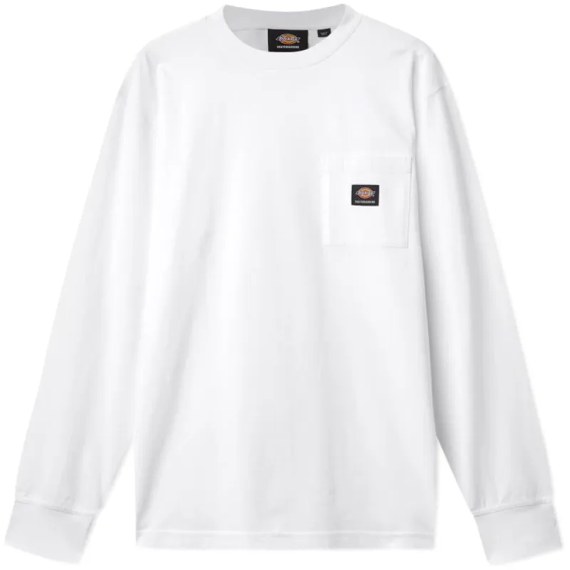 Dickies Mount Vista Long Sleeve T-Shirt - White sold by Source Skate Co.