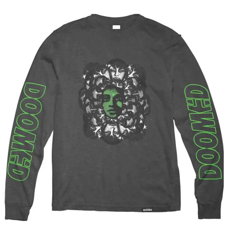 Etnies Doomed Long Sleeve T-Shirt - Charcoal/Heather sold by Source Skate Co.