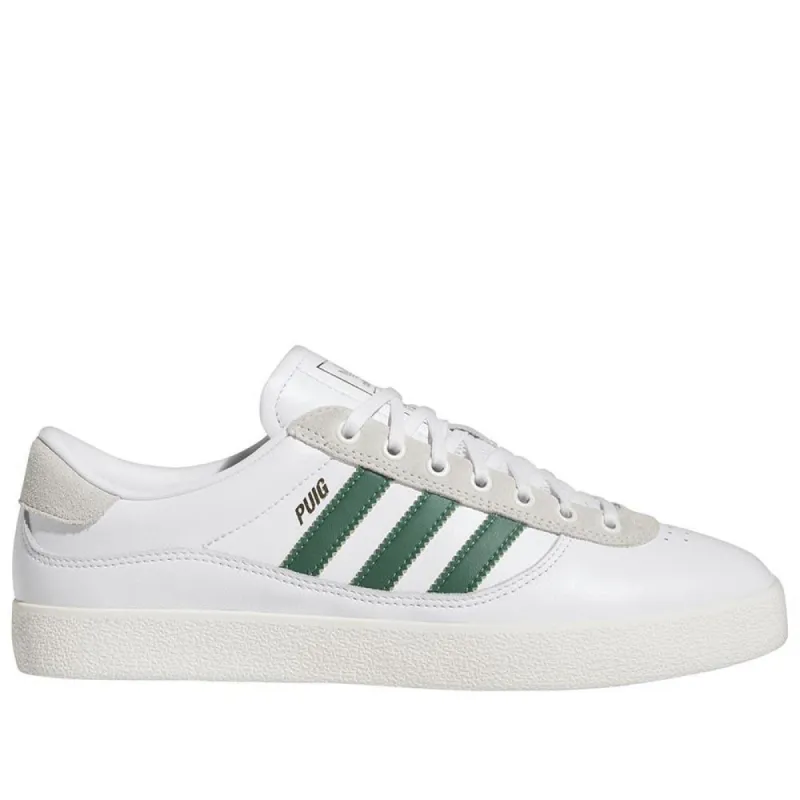 Adidas Puig Indoor - Flat White/Dark Green sold by Source Skate Co.
