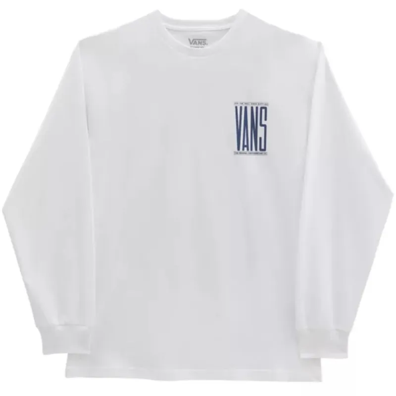 Vans Type Stretch Long Sleeve T-Shirt - White sold by Source Skate Co.