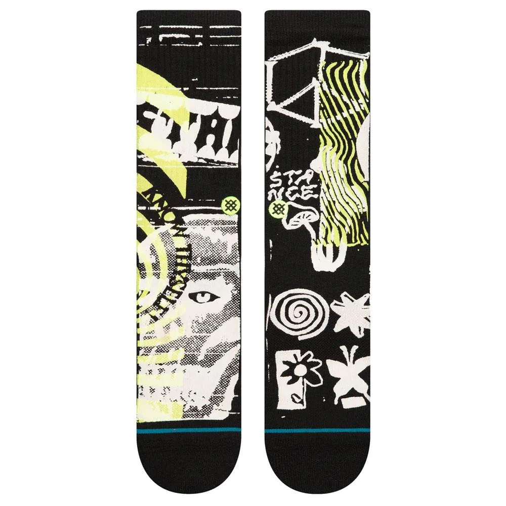 Stance Distorted Socks - Black sold by Source Skate Co. product image thumbnail 2