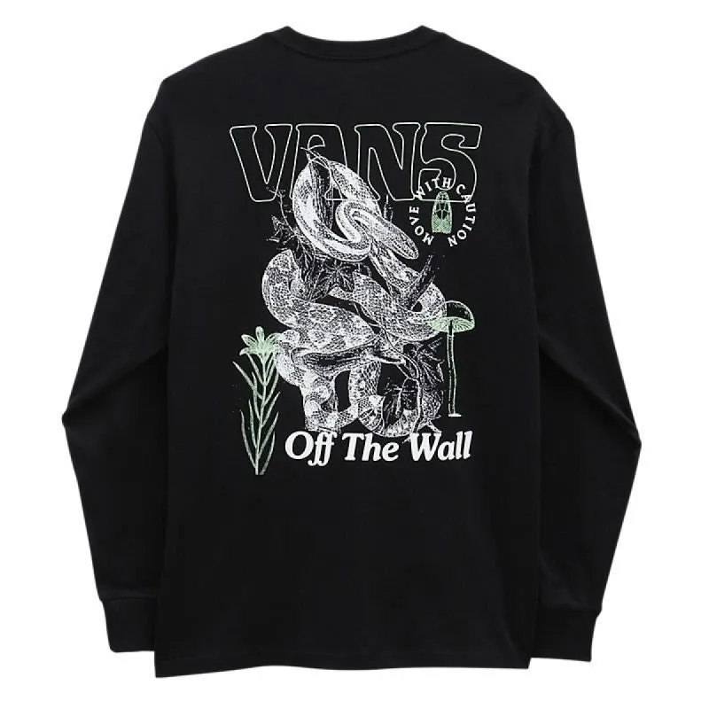 Vans Distorted Snake Long Sleeve T-Shirt - Black sold by Source Skate Co.