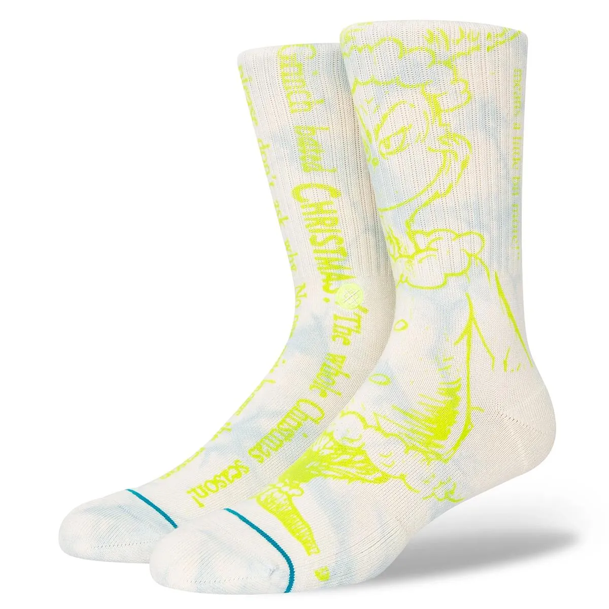 Stance Merry Grinchmas Socks - Off White/Large sold by Source Skate Co.