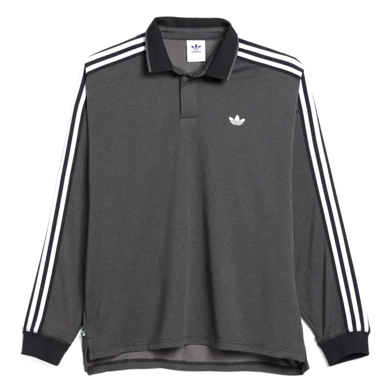 Adidas Long Sleeve Polo Jersey - Black sold by Source Skate Co.