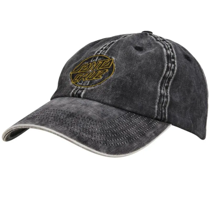 Santa Cruz 50th Opus Dot Cap - Black Acid Wash sold by Source Skate Co.