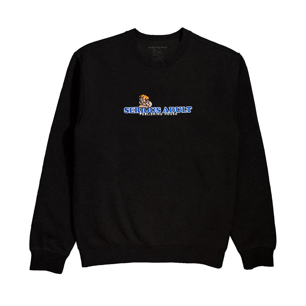 Serious Adult Thinking Man Sweatshirt - Black sold by Source Skate Co.