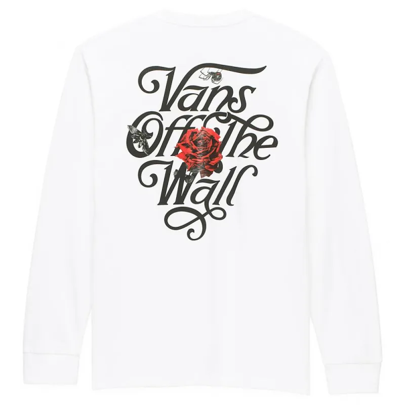 Vans Composite Rose Long Sleeve T-shirt - White sold by Source Skate Co.