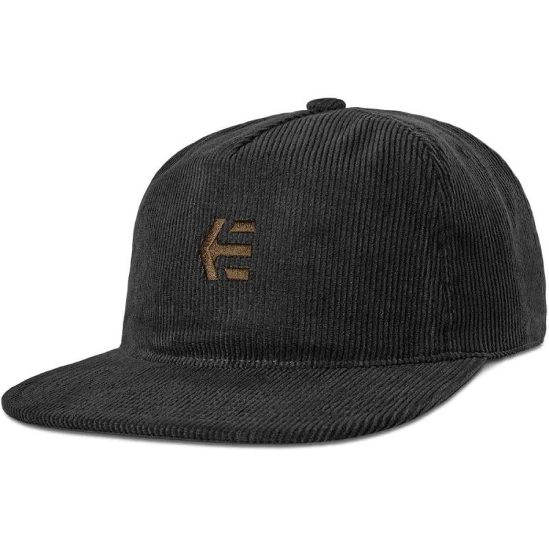 Etnies Arrow Cord Strapback Hat - Black/Brown made by Etnies