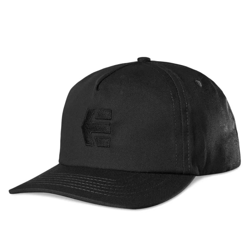 Etnies Icon Destruct Snapback Cap - Black/Black made by Etnies