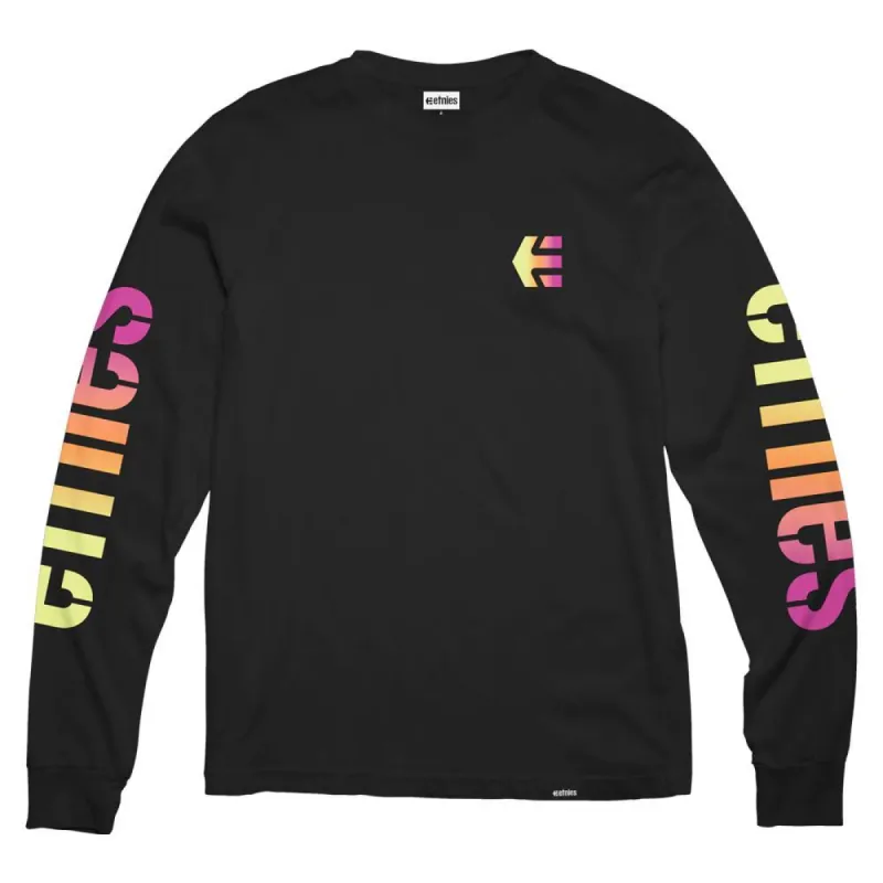 Etnies Icon Long Sleeve T-shirt - Black/Glam sold by Source Skate Co.