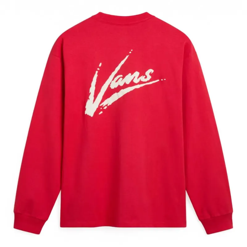 Vans Dettori Loose Fit Long Sleeve T-shirt - Racing Red made by Vans