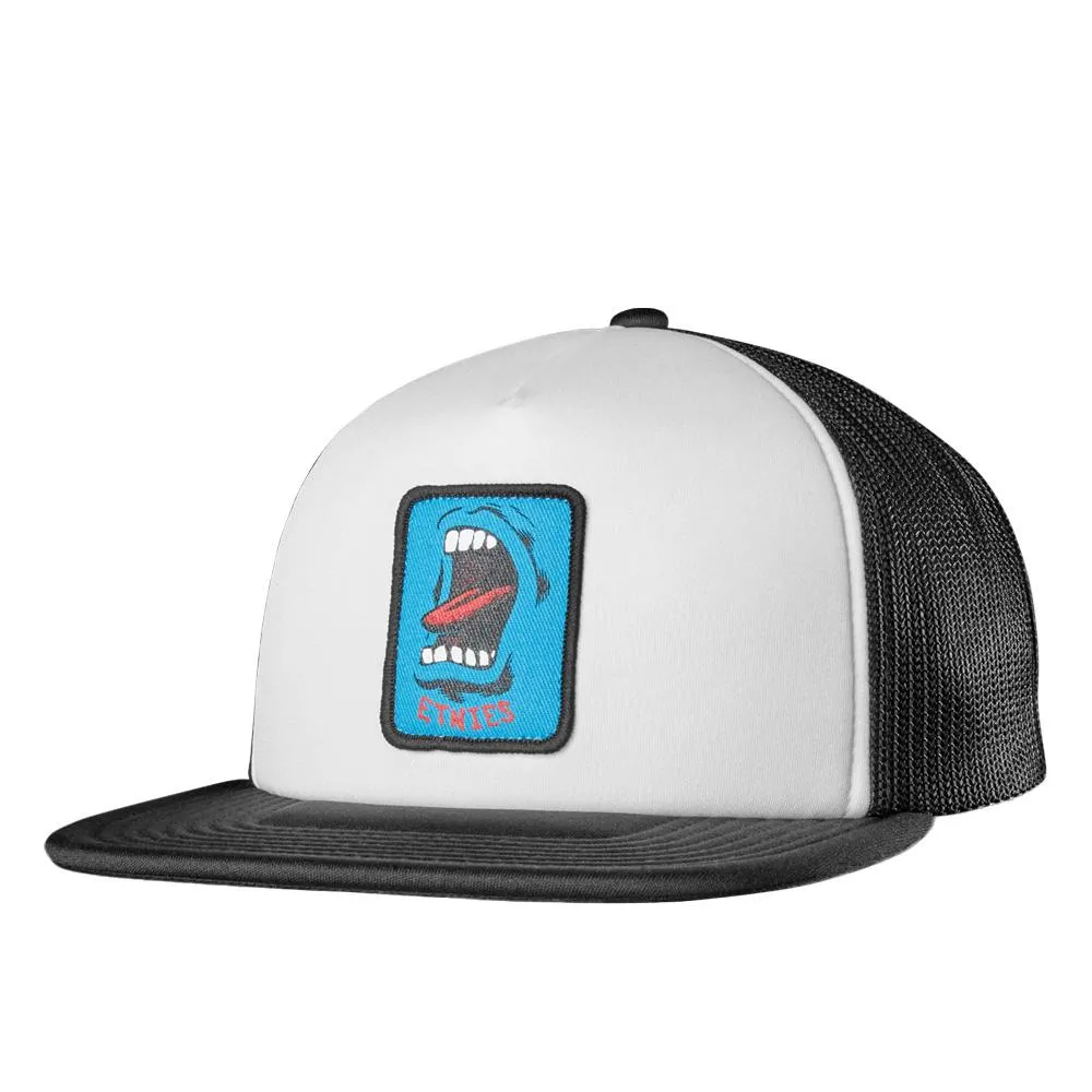 Etnies x Santa Cruz Screaming Hand Trucker Cap - Black sold by Source Skate Co.