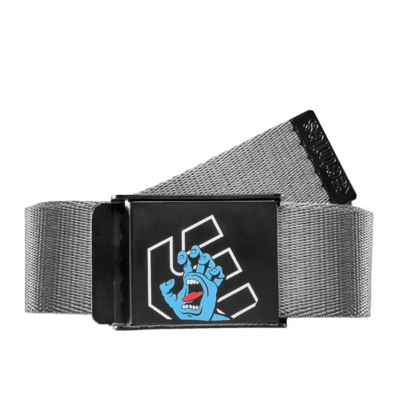 Etnies x Santa Cruz Screaming Hand Belt - Charcoal sold by Source Skate Co.