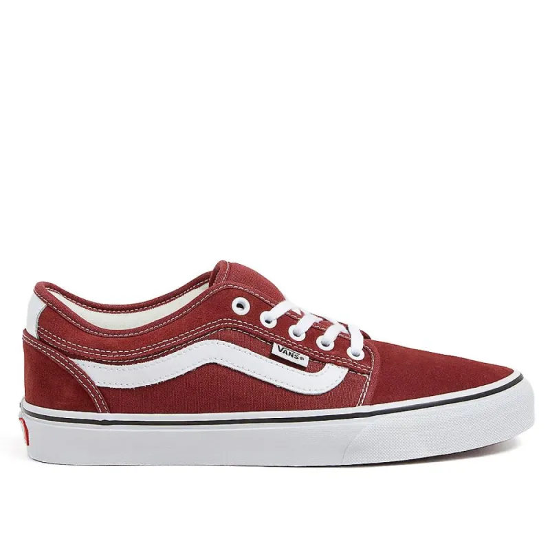 Vans Skate Chukka Low Sidestripe - Burgundy/White sold by Source Skate Co.