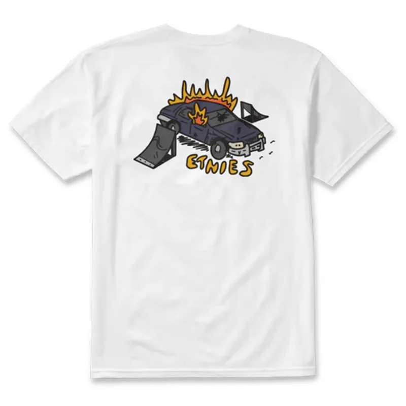 Etnies On Fire T-shirt - White sold by Source Skate Co.