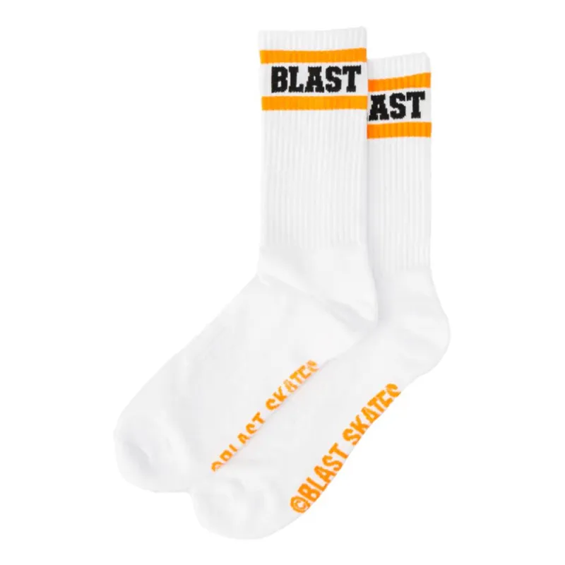 Blast Team Socks - White sold by Source Skate Co.