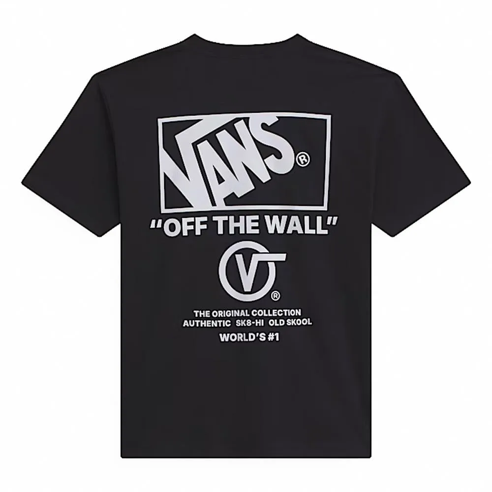 Vans Stacked Hi T-shirt - Black/White sold by Source Skate Co.