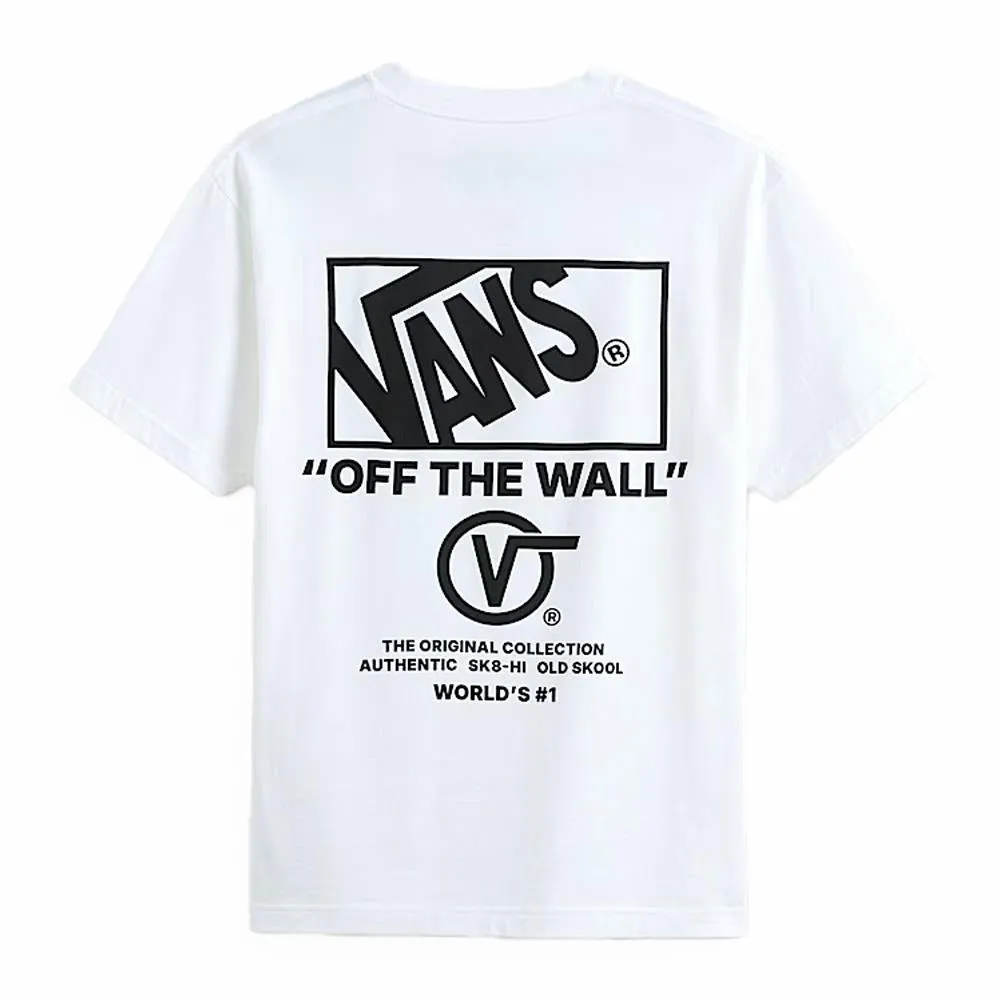 Vans Stacked Hi T-shirt - White sold by Source Skate Co.