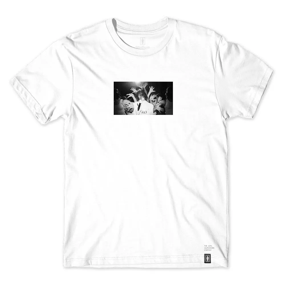 Girl 'Shot by Spike' Karon O T-shirt - White sold by Source Skate Co.