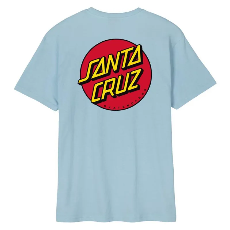 Santa Cruz Classic Dot Chest T-shirt - Sky Blue made by Santa Cruz Skateboards