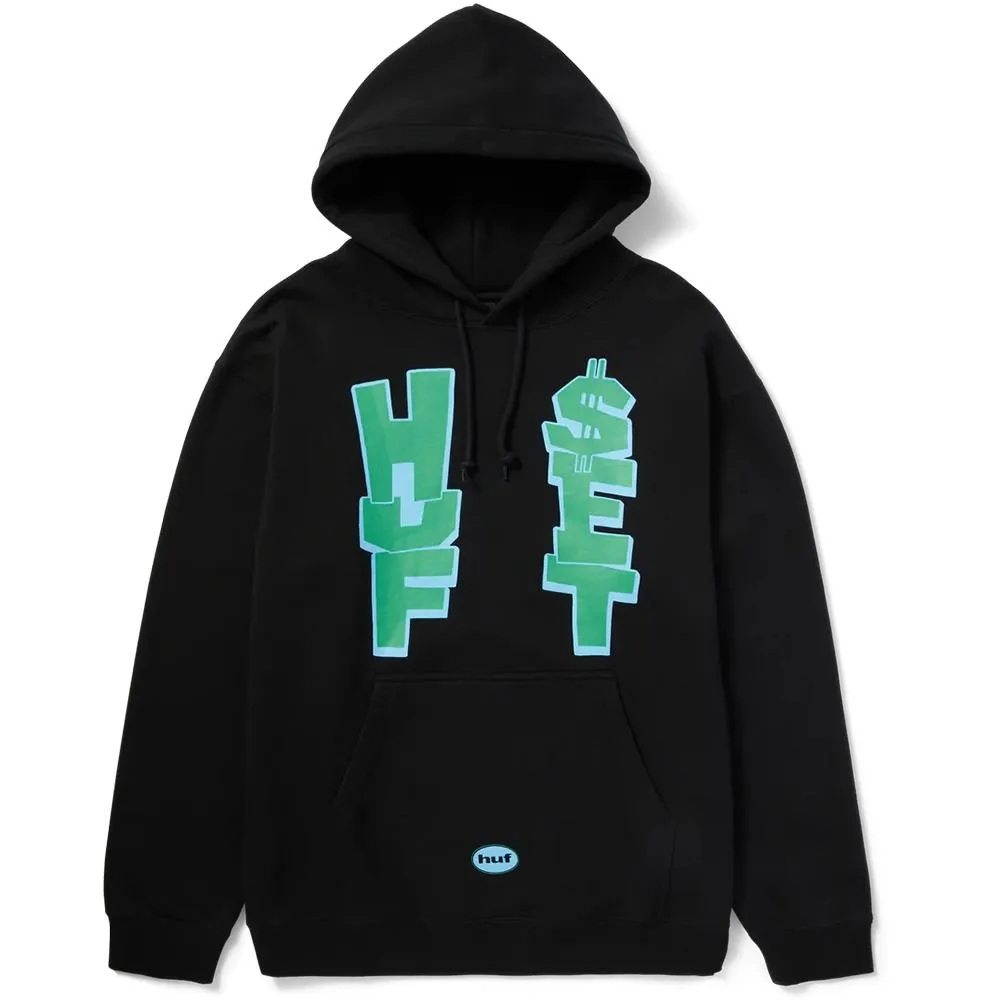 Huf Anthem Hoodie - Black sold by Source Skate Co.