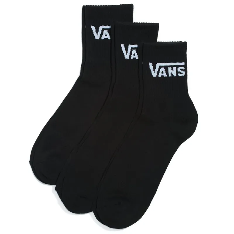 Vans Classic Half Crew Socks 3-Pack - Black sold by Source Skate Co.
