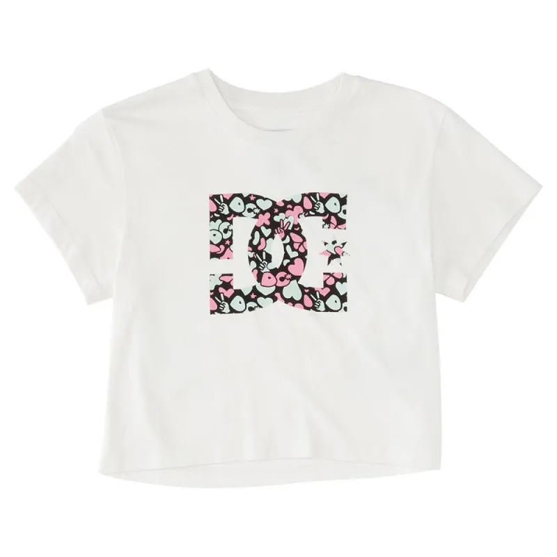 DC Star Fill Crop T-Shirt - Lily White Enzyme Wash sold by Source Skate Co.