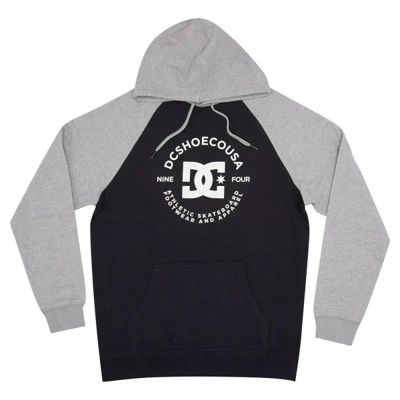 DC Star Pilot Raglan Hoodie - Black/Grey Heather sold by Source Skate Co.