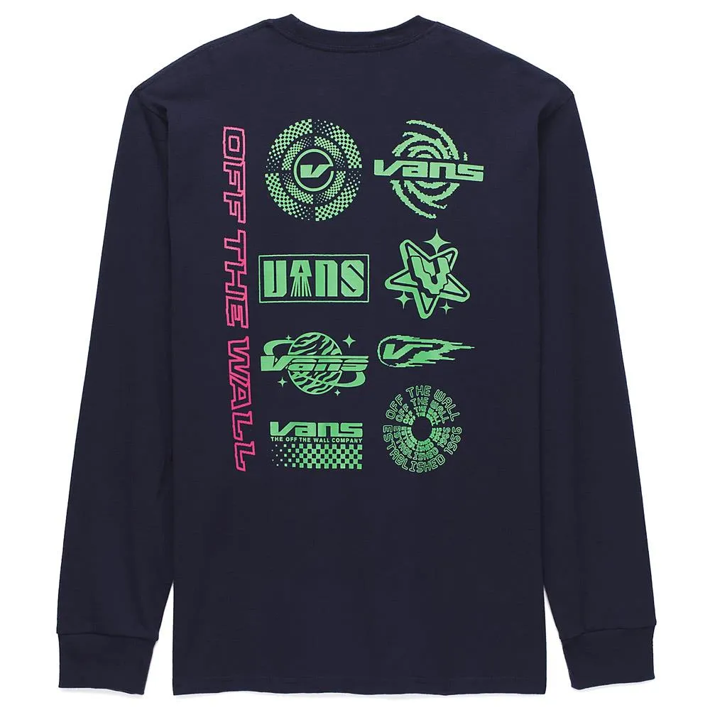 Vans Logo Space Long Sleeve T-shirt - Navy sold by Source Skate Co.
