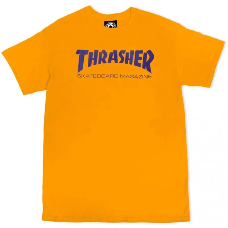 Thrasher Skate Mag T Shirt - Gold/Purple sold by Source Skate Co.