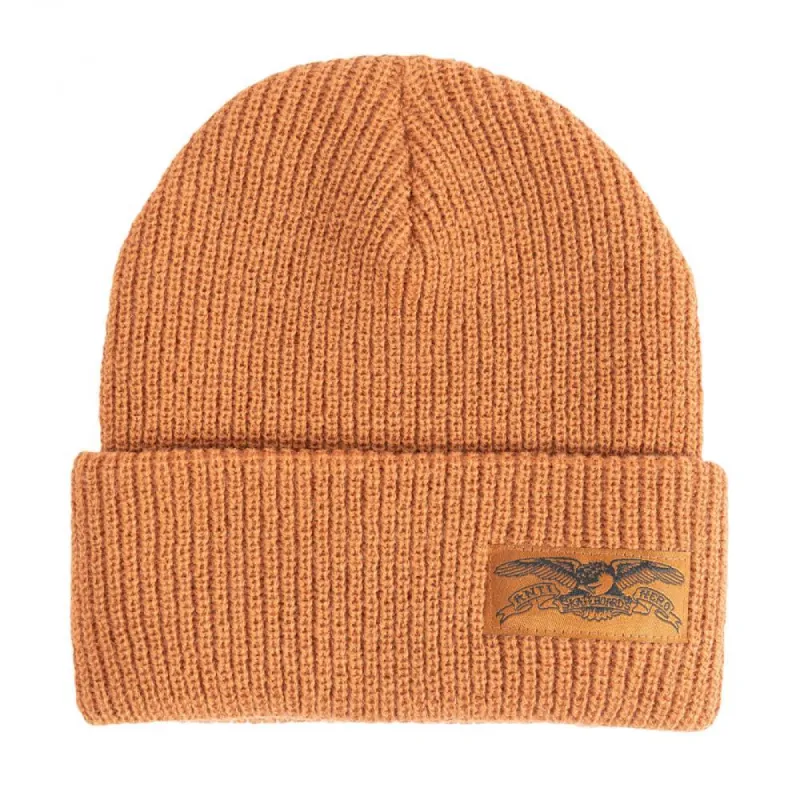Anti Hero Stock Eagle Label Cuff Beanie - Brown/Brown/Black sold by Source Skate Co.