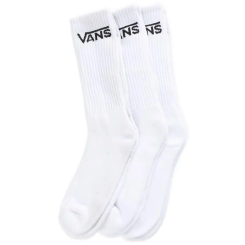 Vans Classic Crew Socks 3 Pack - White sold by Source Skate Co.